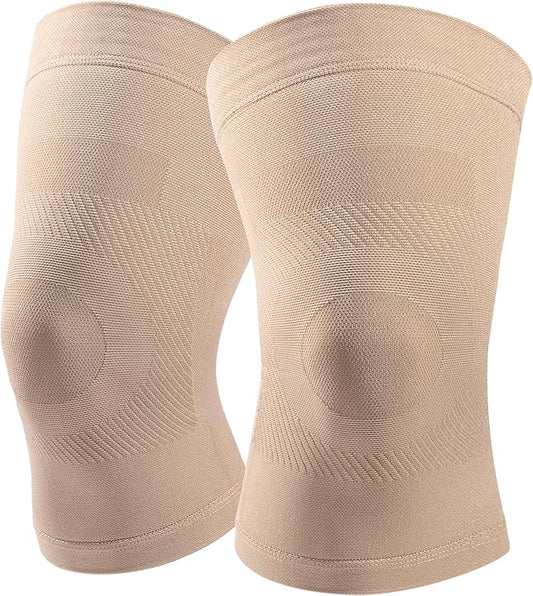 Knee Compression Sleeves, 1 Pair, Can Be Worn Under Pants, 20-30mmHg Strong Support Knee Brace for Unisex, Knee Support for Meniscus Tear, Arthritis, Pain Relief, Injury Recovery, Sports, Daily Wear