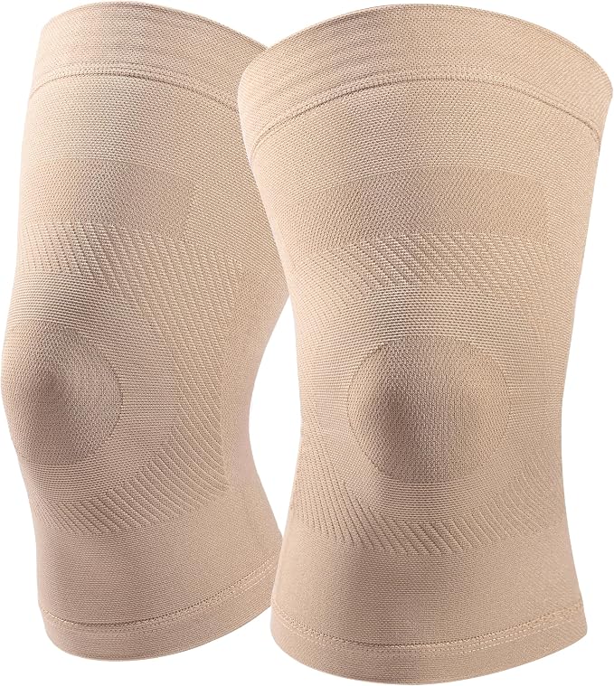 Knee Compression Sleeves, 1 Pair, Can Be Worn Under Pants, 20-30mmHg Strong Support Knee Brace for Unisex, Knee Support for Meniscus Tear, Arthritis, Pain Relief, Injury Recovery, Sports, Daily Wear