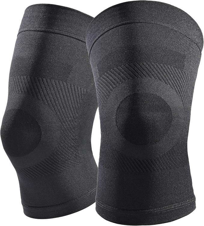 Knee Compression Sleeves, 1 Pair, Can Be Worn Under Pants, 20-30mmHg Strong Support Knee Brace for Unisex, Knee Support for Meniscus Tear, Arthritis, Pain Relief, Injury Recovery, Sports, Daily Wear