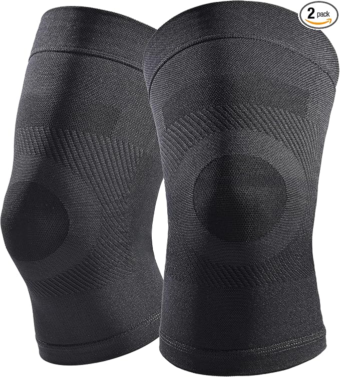 Knee Compression Sleeves, 1 Pair, Can Be Worn Under Pants, 20-30mmHg Strong Support Knee Brace for Unisex, Knee Support for Meniscus Tear, Arthritis, Pain Relief, Injury Recovery, Sports, Daily Wear