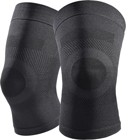 Knee Compression Sleeves, 1 Pair, Can Be Worn Under Pants, 20-30mmHg Strong Support Knee Brace for Unisex, Knee Support for Meniscus Tear, Arthritis, Pain Relief, Injury Recovery, Sports, Daily Wear