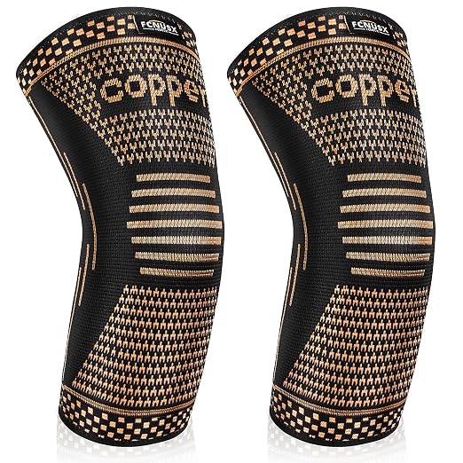 Copper Elbow Brace Compression Sleeves for Pain Relief Men Women, Arm Support Forearm Pads Braces for Tendonitis,Tennis, Golfers, Arthritis, Weight lifting (XLarge, Black)