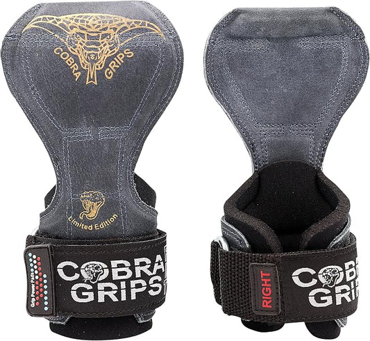 Cobra Grips Weight Lifting Gloves with Adjustable Neoprene Padded Wrist Wraps - Heavy Duty Alternative to Power Lifting Hooks for Deadlifts