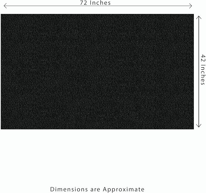 PAR-MSI Heavy Duty Gym Flooring Mat - 3.5' x 6' x 3/4" Thick Rubber Mat - Solid Black - Ideal for Home Gyms, Commercial Fitness Centers, Workouts, and More
