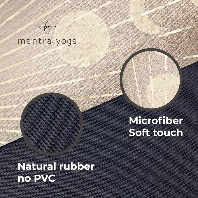 Mantra Yoga Travel PRO 1.5mm with Knee Pad - Foldable Fitness & Exercise Mat with Bag | Lightweight, Compact & Eco-Friendly | Non-Slip & Washable | For All Types of Yoga | 72" L x 24" W | 2.6 lbs