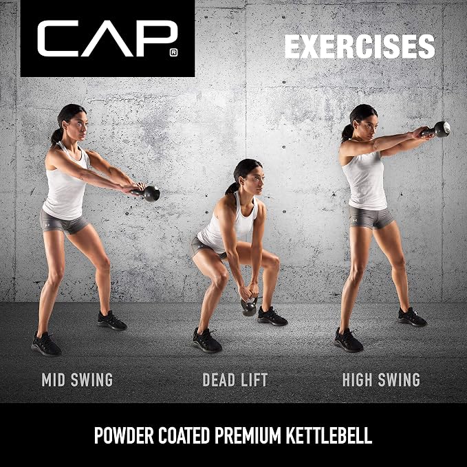 CAP Barbell Black Enamel Coated - Singles and Sets, Multiple Weight Choices