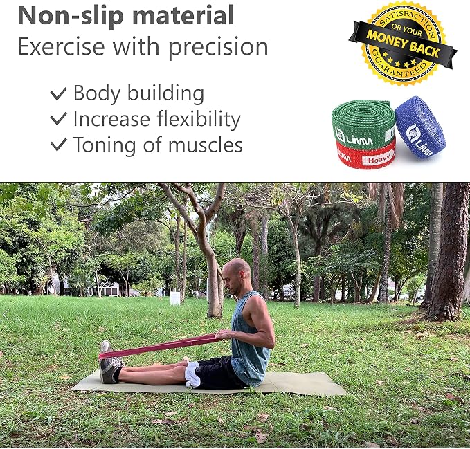 Fittest Pro by Limm Resistance Bands for Legs and Butt, Fabric Exercise Loop Bands Yoga, Pilates, Rehab, Fitness and Home Workout, Strength Bands for Booty