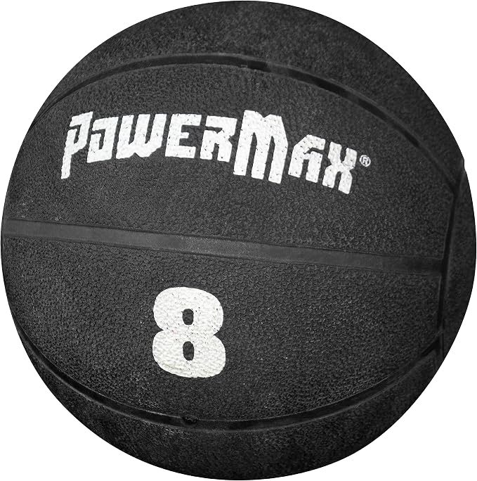 Gill Athletics PowerMax Weighted Rubber Medicine Ball - Weighted Exercise Ball, Medicine Balls for Exercise, Wall Ball or Slam Ball for Strength Training, Indoor/Outdoor Workout Ball