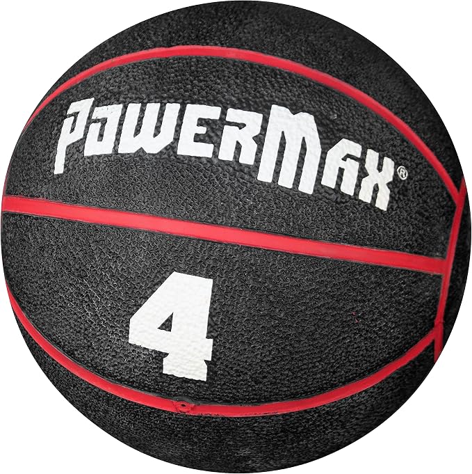 Gill Athletics PowerMax Weighted Rubber Medicine Ball - Weighted Exercise Ball, Medicine Balls for Exercise, Wall Ball or Slam Ball for Strength Training, Indoor/Outdoor Workout Ball