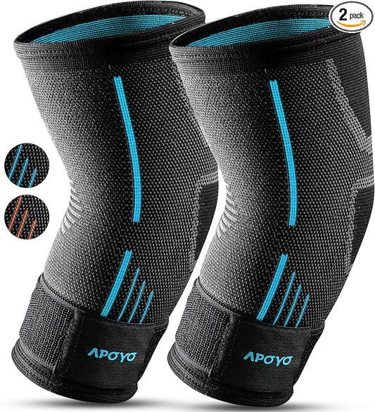 APOYO Tennis Elbow Brace for Women & Men, Workout and Everyday Use (XL) | Elbow Compression Sleeve for Arthritis, Tendonitis, Tennis Elbow & Golfers Elbow, Reduce Joint Pain During Fitness Activity