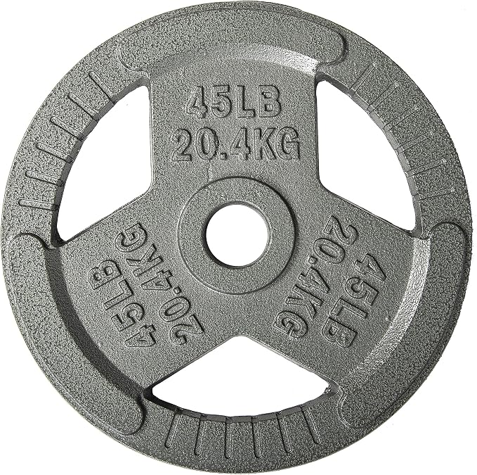 Fitvids Barbell Weight Set, Cast Iron 1" Standard Weight Plates Including 5FT Standard Barbell Bar & Star Locks, 95 Pounds Set (85 Lbs Plates + 10 Lbs Barbell Bar), Multiple Packages
