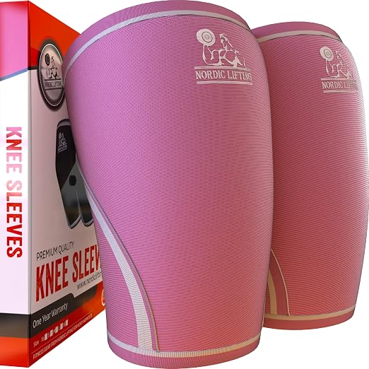 Nordic Lifting 7mm Knee Sleeves for Weightlifting & Gym (1 Pair) - Neoprene Compression Support for Squats, Powerlifting & Cross Training - USPA Approved - For Men & Women - XS